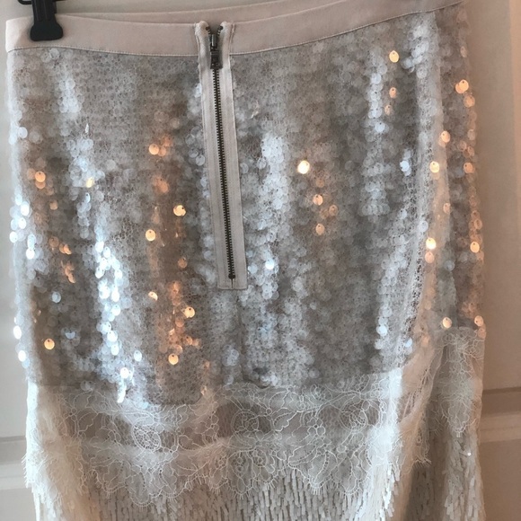 BCBGMAXAZRIA Cristal Mixed Sequin Pencil Skirt - Picture 8 of 16